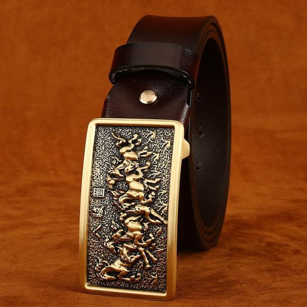 Men’s Retro Brass Belt Buckle GTB3066