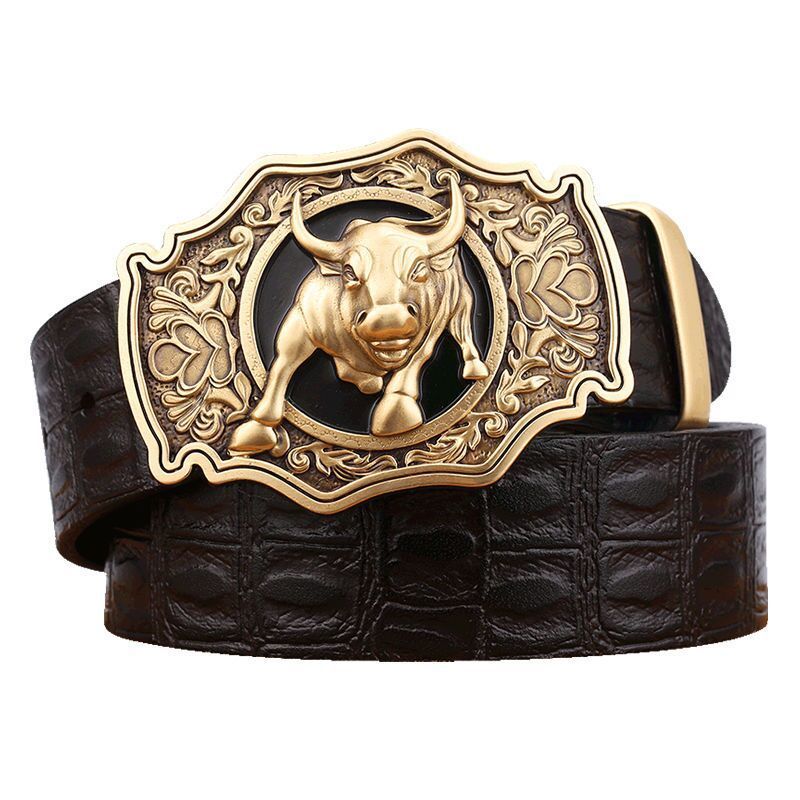 Men’s Retro Brass Belt Buckle GTB3069