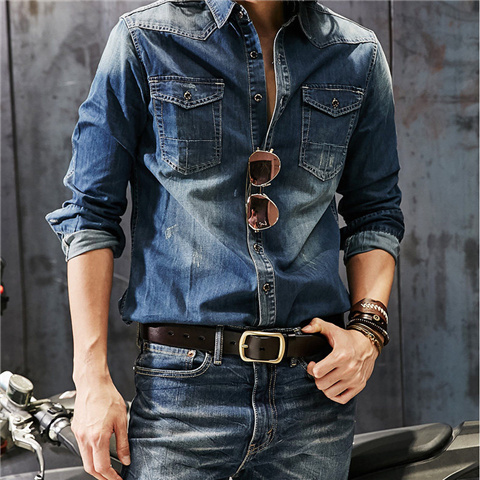 Men’s Retro Brass Belt Buckle GTB3076