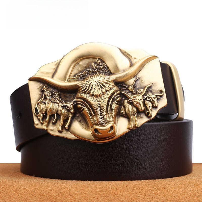 Men’s Retro Brass Belt Buckle GTB3081