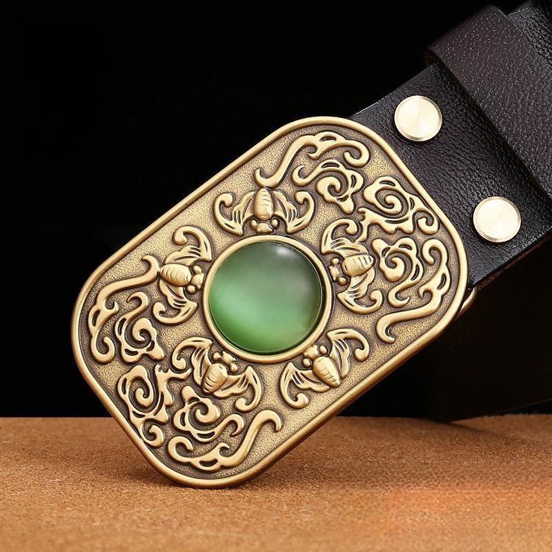 Men’s Retro Brass Belt Buckle GTB3082