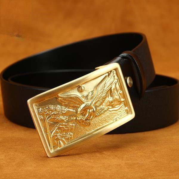 Men’s Retro Brass Belt Buckle GTB3087